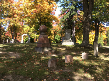 photograph of rural hill cemetery